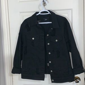 Oversized Black Denim Jacket